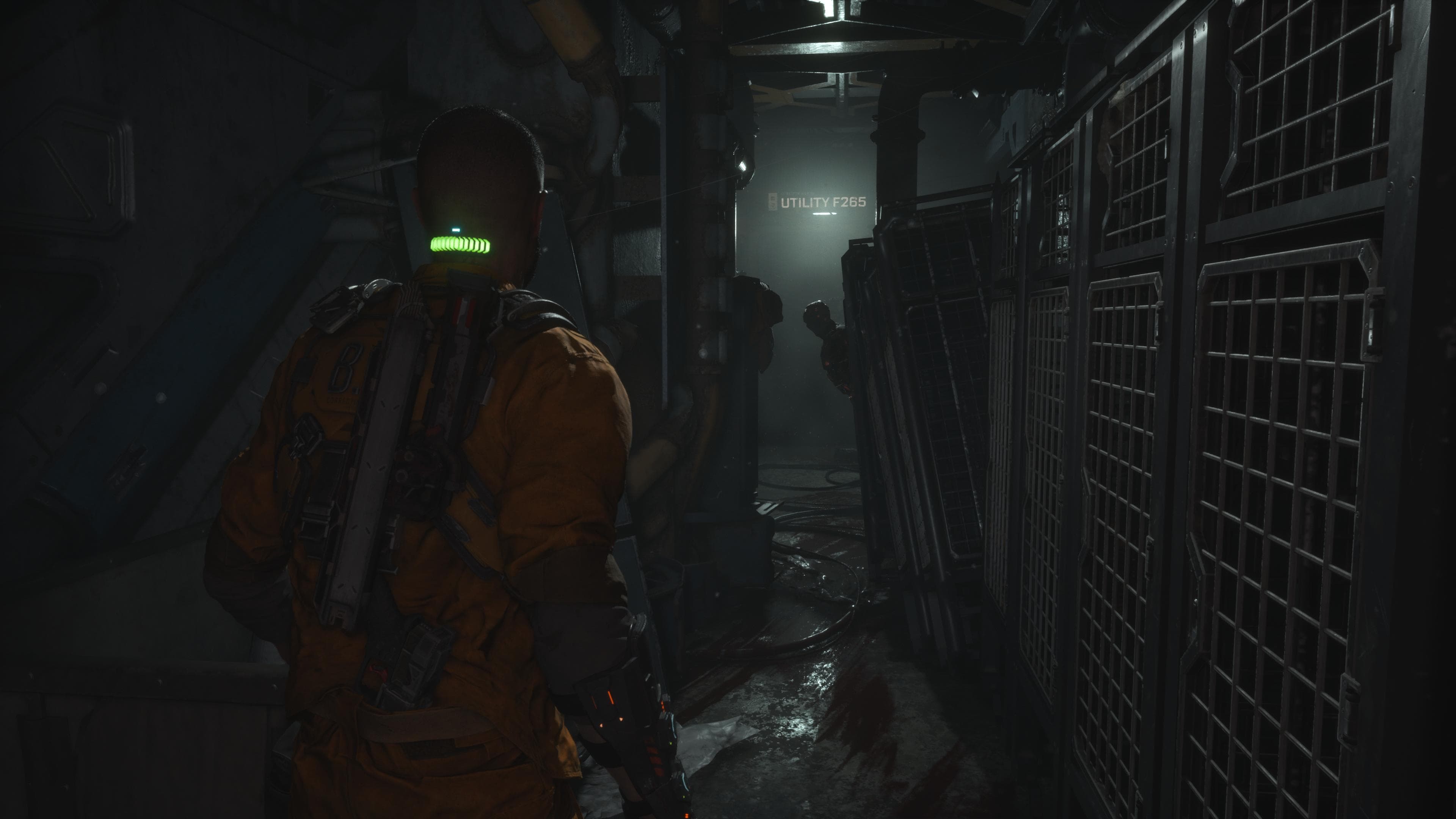 Jacob prepares to squeeze through an unsettling hallway